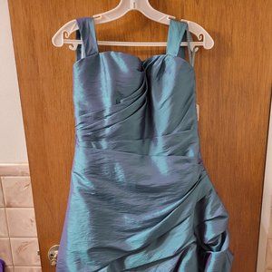 Teal prom dress